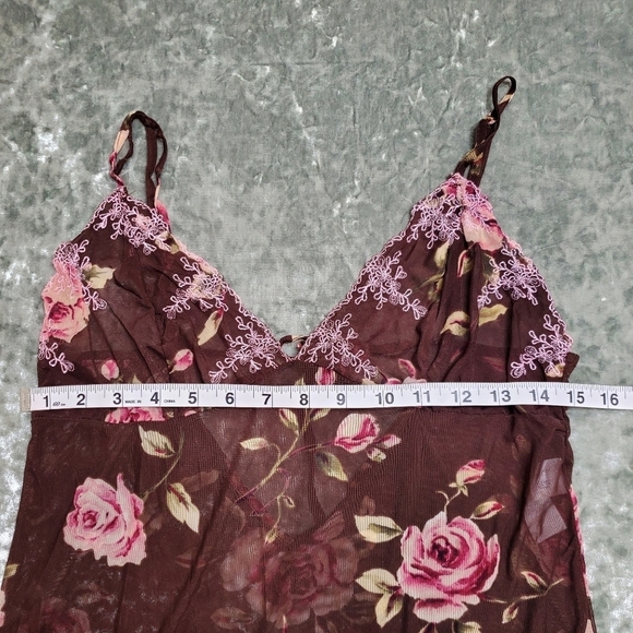 Avon Rose Print Sheer Slip - Picture 3 of 7